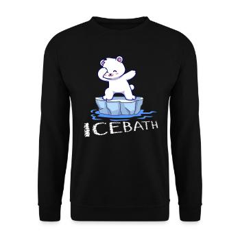 eisbader winterbader winter eisberg arctic polar bear - Unisex Sweatshirt - black - Front - Alina (178cm) & Michal (187cm)