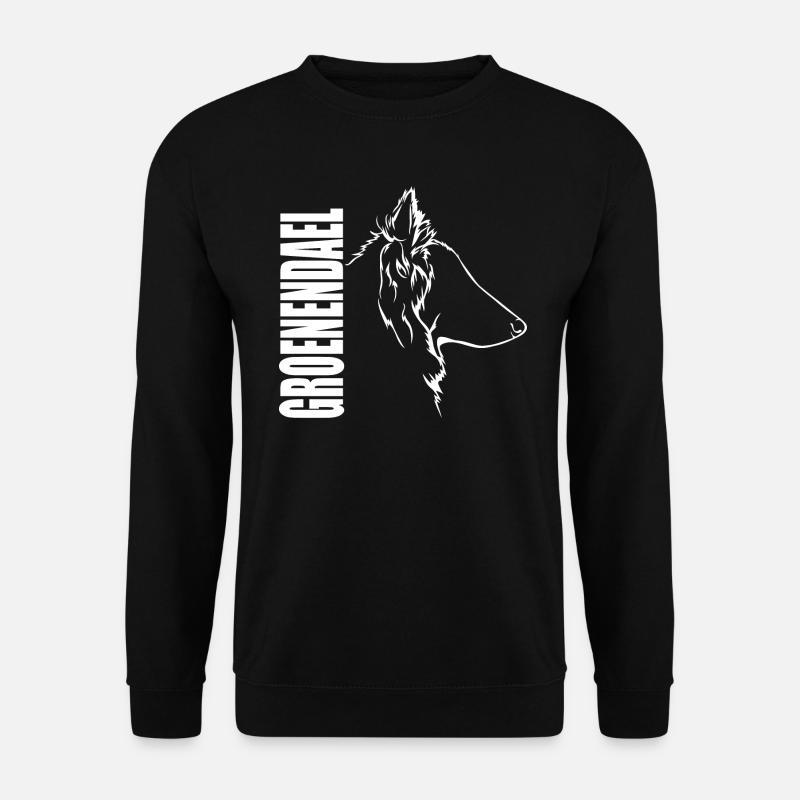 GROENENDAEL Profil Hunde Hund Wilsigns - Unisex Pullover - Schwarz