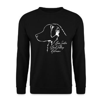 NOVA SCOTIA DUCK TOLLING RETRIEVER Profile Wilsigns - Unisex Sweatshirt - black - Front - Alina (178cm) & Michal (187cm)