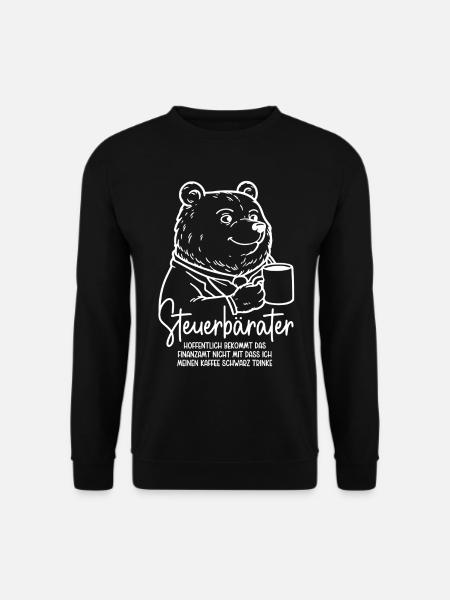 Steuerberater Bär Kaffeetasse Kaffee Steuerbärater - Unisex Pullover - Schwarz