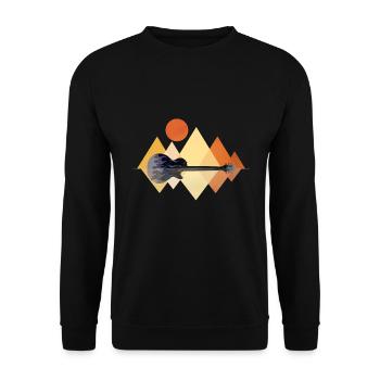 Guitar Electric Guitar Amplifier Les Paul Gift - Unisex Sweatshirt - black - Front - Alina (178cm) & Michal (187cm)