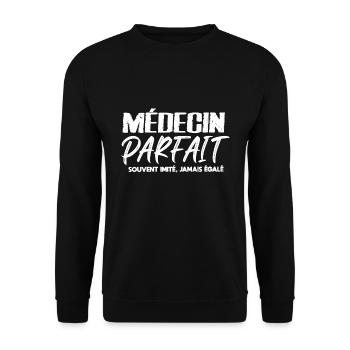 Perfect Doctor Funny Gift Future Medicine - Unisex Sweatshirt - black - Front - Alina (178cm) & Michal (187cm)