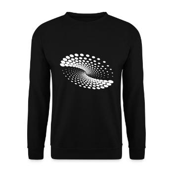 Twisted Whirlpool Spiral Planet Formation - Unisex Sweatshirt - black - Front - Alina (178cm) & Michal (187cm)