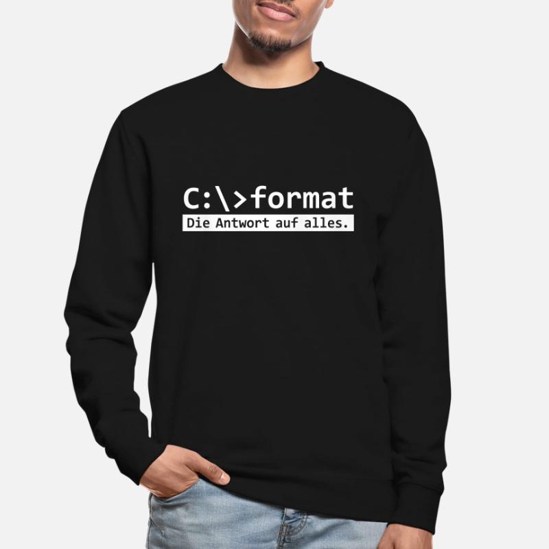 Format C - Formatierung Konsole Nerd Geek Retro Unisex Pullover
