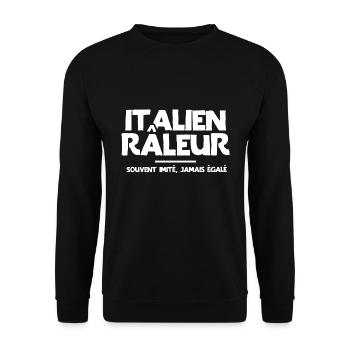 Italien râleur cadeau drôle Italie grincheux - Sweat-shirt Unisexe - noir - Devant - Alina (178cm) & Michal (187cm)