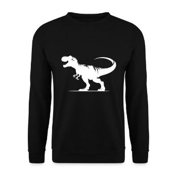 Roaring T-Rex Dinosaur - Tyrannosaurus Dino - Unisex Sweatshirt - black - Front - Alina (178cm) & Michal (187cm)