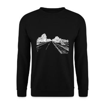 Lonely romantic road to nowhere - Unisex Sweatshirt - black - Front - Alina (178cm) & Michal (187cm)