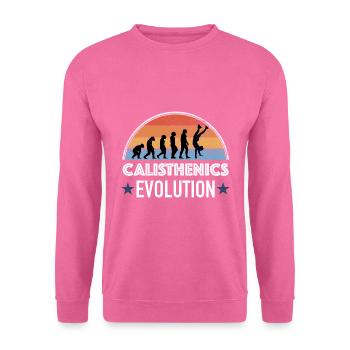 Evolution du poirier de callisthénie - Sweat-shirt Unisexe - rose - Devant
