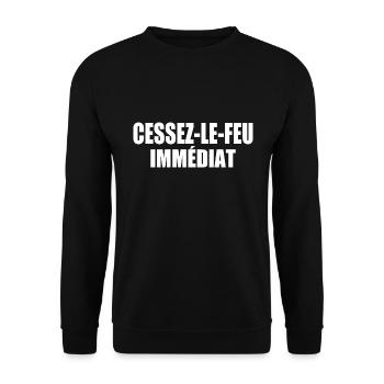 cessez-le-feu immédiat - Sweat-shirt Unisexe - noir - Devant - Alina (178cm) & Michal (187cm)