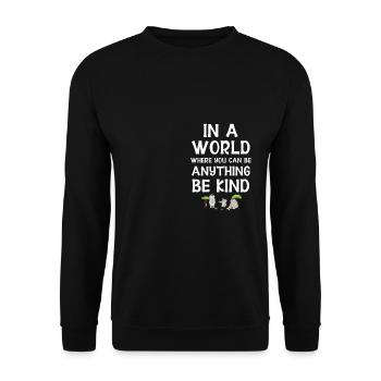 Elephant Gift For Proboscis Africa Wilderness Zoo - Unisex Sweatshirt - black - Front - Alina (178cm) & Michal (187cm)