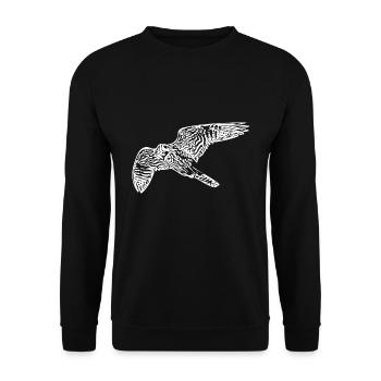 Vintage falcon in flight - Unisex Sweatshirt - black - Front - Alina (178cm) & Michal (187cm)