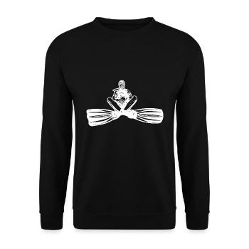 Weightless diver Passion underwater world - Unisex Sweatshirt - black - Front - Alina (178cm) & Michal (187cm)