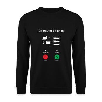 The PC calls - Unisex Sweatshirt - black - Front - Alina (178cm) & Michal (187cm)