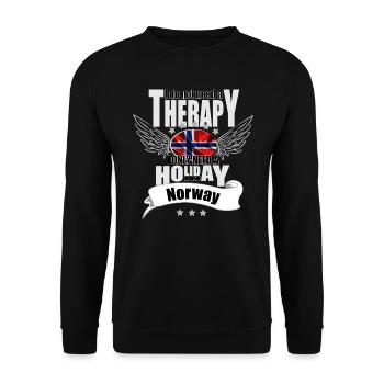 no therapy Norway - Unisex Sweatshirt - black - Front - Alina (178cm) & Michal (187cm)