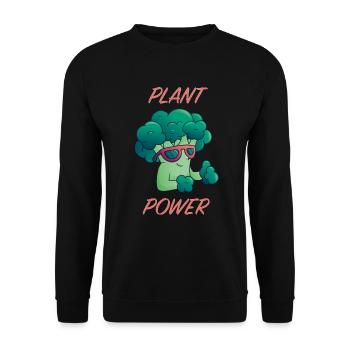 Chemises végétaliennes cool, végétariens, athlètes de force - Sweat-shirt Unisexe - noir - Devant - Alina (178cm) & Michal (187cm)