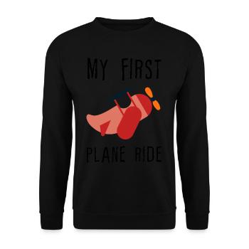 My First Plane Ride 4 - Unisex Pullover - Schwarz - Vorne - Alina (178cm) & Michal (187cm)