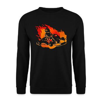 Go Kart Go-Kart Kart Driver Kids Go-Kart - Sweat-shirt Unisexe - noir - Devant - Alina (178cm) & Michal (187cm)