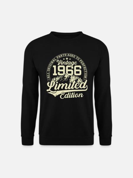 1966 born vintage birthday gift - Unisex Sweatshirt - black