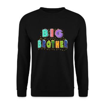 grand frère, promu grand frère Cadeau - Sweat-shirt Unisexe - noir - Devant - Alina (178cm) & Michal (187cm)