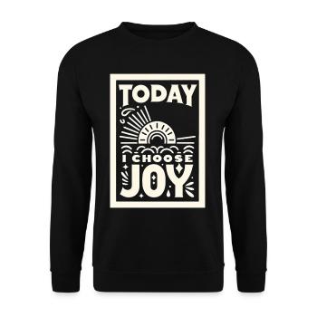 Aujourd’hui, je choisis la joie 10 - Sweat-shirt Unisexe - noir - Devant - Alina (178cm) & Michal (187cm)