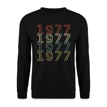 Original 1977 Vintage Vintage anniversaire rétro - Sweat-shirt Unisexe - noir - Devant - Alina (178cm) & Michal (187cm)
