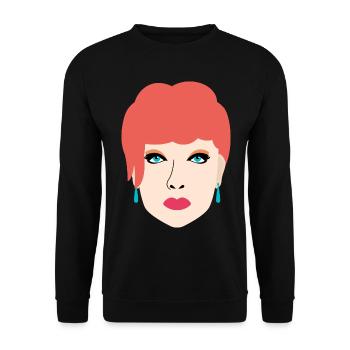 Hübsches Porträt mit roten Haaren - Unisex Pullover - Schwarz - Vorne - Alina (178cm) & Michal (187cm)