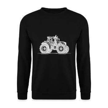 Passion farm tractor for farmers - Unisex Sweatshirt - black - Front - Alina (178cm) & Michal (187cm)