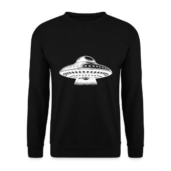 Soucoupe flottante volante exceptionnelle - Sweat-shirt Unisexe - noir - Devant - Alina (178cm) & Michal (187cm)