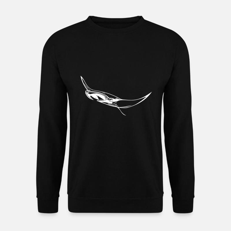 Elegant floating manta rays - Unisex Sweatshirt - black
