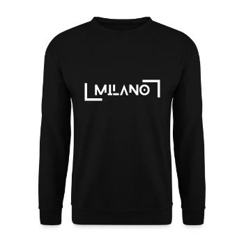 Milano Milan Mailand - Unisex Sweatshirt - black - Front - Alina (178cm) & Michal (187cm)