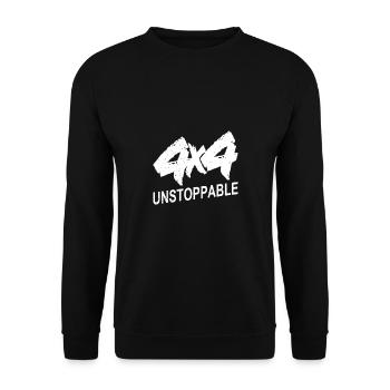 4x4 Unstoppable I Unstoppable Vintage Offroad - Unisex Sweatshirt - black - Front - Alina (178cm) & Michal (187cm)