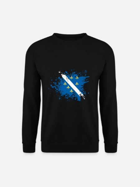 Bosnien bosnisches retro Design - Unisex Pullover - Schwarz