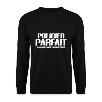 Policier parfait police cadeau drôle - Sweat-shirt Unisexe - noir - Devant - Alina (178cm) & Michal (187cm)