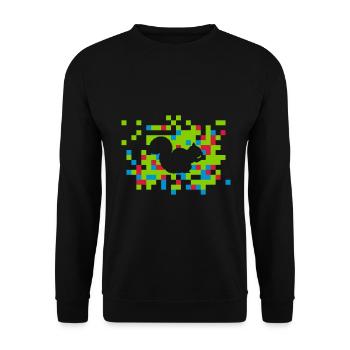Squirrel tiles animal - Unisex Sweatshirt - black - Front - Alina (178cm) & Michal (187cm)