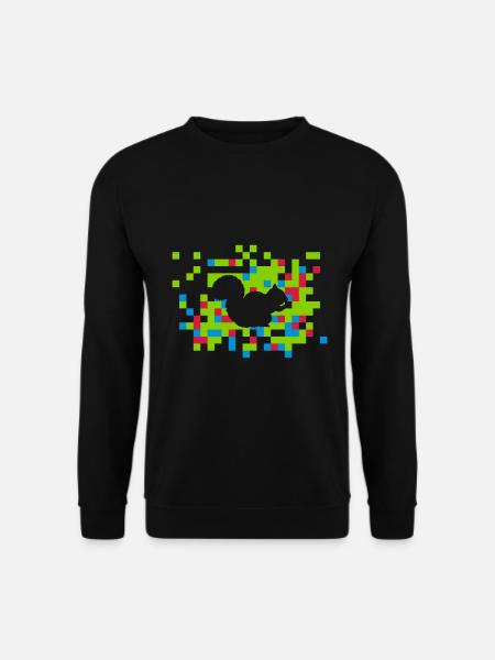 Squirrel tiles animal - Unisex Sweatshirt - black