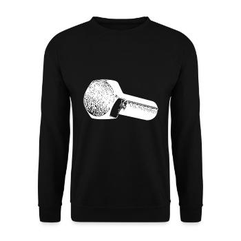 Werkstattschrauber Schrauber Papa Schraube - Unisex Pullover - Schwarz - Vorne - Alina (178cm) & Michal (187cm)