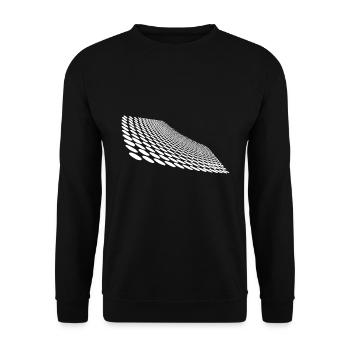 Geometric points on curved horizon surface - Unisex Sweatshirt - black - Front - Alina (178cm) & Michal (187cm)