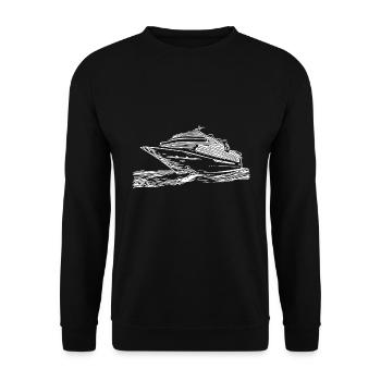 Élégant bateau de croisière sur les océans du monde - Sweat-shirt Unisexe - noir - Devant - Alina (178cm) & Michal (187cm)