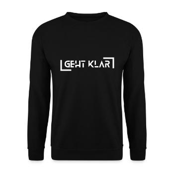 Geht klar Lustig Party lachen - Unisex Pullover - Schwarz - Vorne - Alina (178cm) & Michal (187cm)