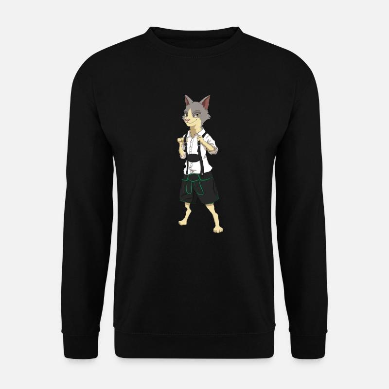 Costume de chat Lederhosen - Sweat-shirt Unisexe - noir