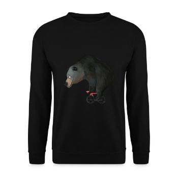 Bear Animal Road Bike Bike Bike Bike Tour Gift - Unisex Sweatshirt - black - Front - Alina (178cm) & Michal (187cm)
