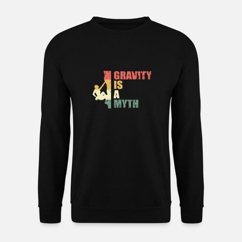 Klettern Bouldern Karabiner Felsklettern Geschenk - Unisex Pullover - Schwarz