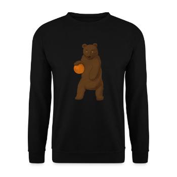 Basketball Brown Grizzly Bear Streetball Gift - Unisex Sweatshirt - black - Front - Alina (178cm) & Michal (187cm)