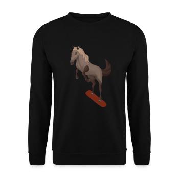 Snowboard horse snowboarding horse fun gift - Unisex Sweatshirt - black - Front - Alina (178cm) & Michal (187cm)
