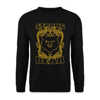 Strong as a bear - Unisex Sweatshirt - black - Front - Alina (178cm) & Michal (187cm)
