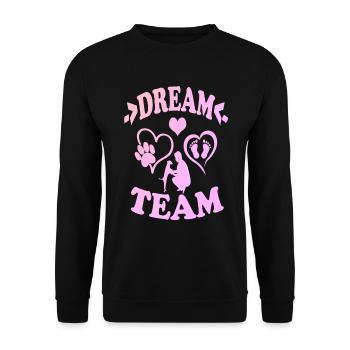 Dream team - Sweat-shirt Unisexe - noir - Devant - Alina (178cm) & Michal (187cm)