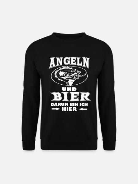 Angeln und Bier - Unisex Pullover - Schwarz