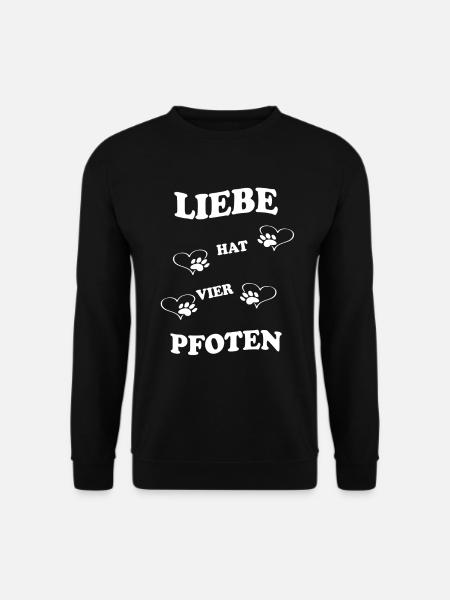 Liebe hat vier Pfoten - Unisex Pullover - Schwarz