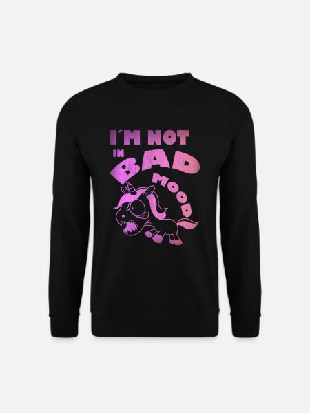 Einhorn gute Laune - Unisex Pullover - Schwarz
