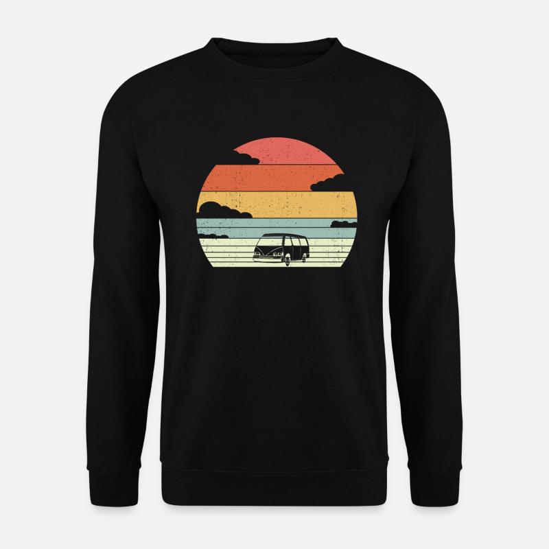 Retro Campervan Vintage Caravan Camping Van - Sweat-shirt Unisexe - noir